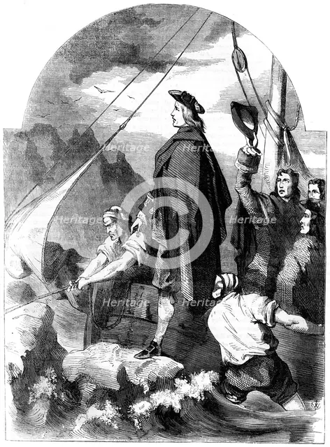Landing of the Chevalier de St George in Scotland, 1715, (19th century). Artist: Unknown