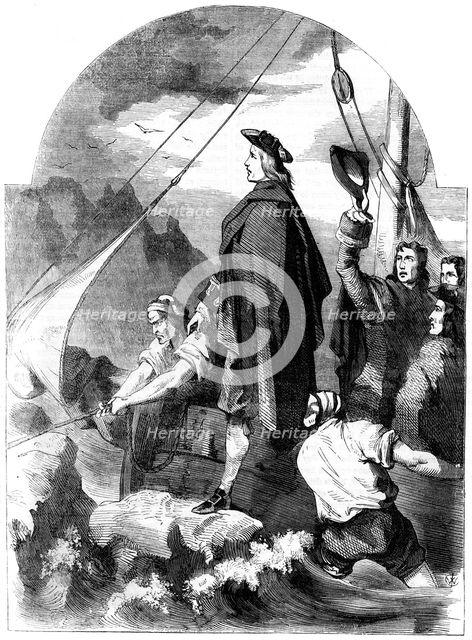 Landing of the Chevalier de St George in Scotland, 1715, (19th century). Artist: Unknown