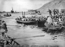 Landing of the Americans in Daiquiri, (1898), 1920s. Creator: Unknown