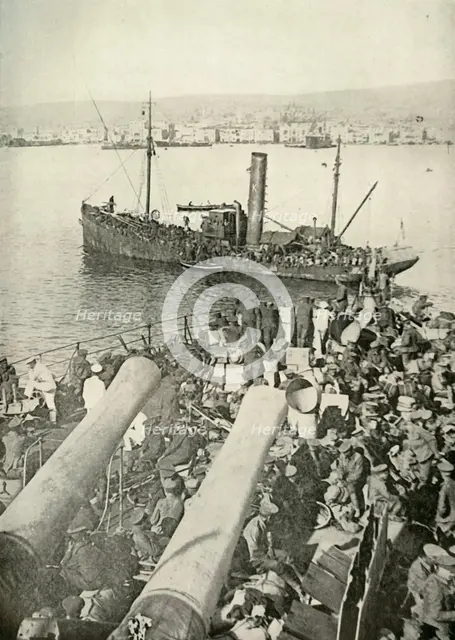 'Landing of the British Troops at Salonika', (1919).  Creator: Unknown.