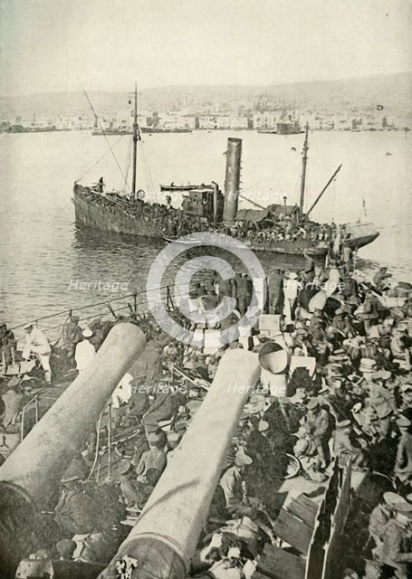 'Landing of the British Troops at Salonika', (1919).  Creator: Unknown.
