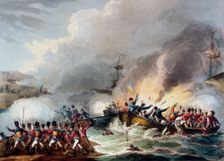 Landing of the British Troops in Egypt, March 1801 1815. Creator: Thomas Sutherland