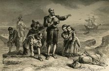 Landing of the Pilgrims (1877). Creator: Albert Bobbett