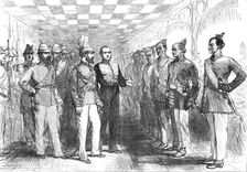 Landing of the Prince of Wales at Colombo: the Governor introducing Cinghalese..., 1876. Creator: Unknown