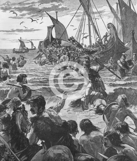 Landing of the Romans on the coast of Kent, 43 (1905). Artist: Unknown.