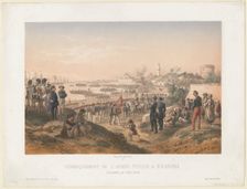 Landing of the Turkish army at Yevpatoriaunder the command of Omer Pasha, 1855. Artist: Deroy, Isidore Laurent (1793-1886)