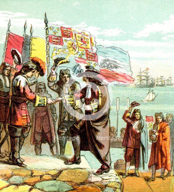 'Landing of William Orange', 1688 (c1850s). Artist: Unknown