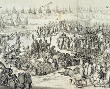 Landing of William III in England, engraving