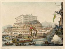 Landing of Archduchess Maria Leopoldina in Rio de Janeiro on 5 November 1817, 1830s. Creator: Debret, Jean-Baptiste (1768-1848)