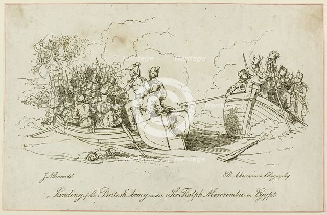 Landing of British Army under Abercrombie in Egypt, n.d. Creator: Unknown.