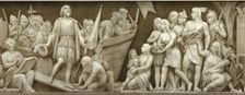 Landing of Christopher Columbus (The frieze in the Rotunda of the United States Capitol), 1860-1873. Artist: Brumidi, Constantino (1805-1880)