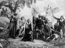 Landing of Colombus in America, (15th century), 1920s