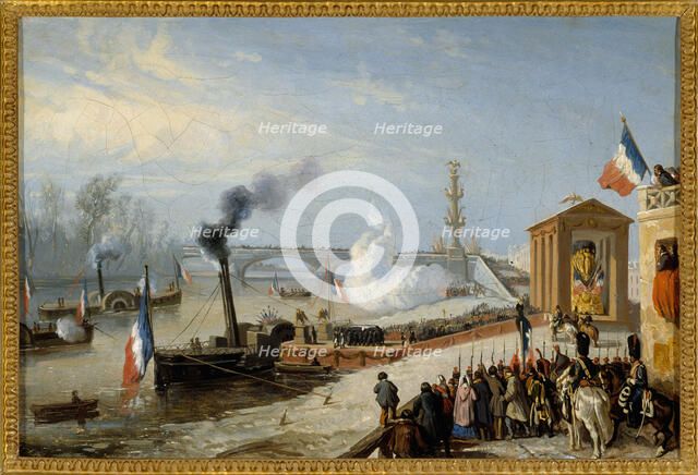 Landing of Napoleon I ashes in Courbevoie, December 15, 1840. Creator: Unknown.
