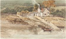 Landing Place near Tintern Abbey, probably c. 1802. Creator: James Ward