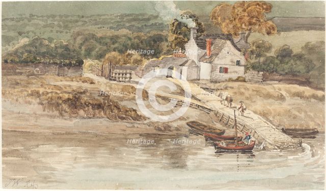 Landing Place near Tintern Abbey, probably c. 1802. Creator: James Ward.