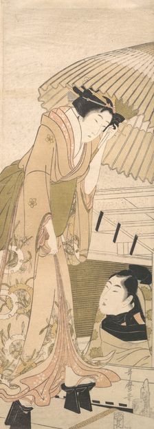 Landing-stage in the Snow (Yuki no sanbashi), 1800. Creator: Kitagawa Utamaro