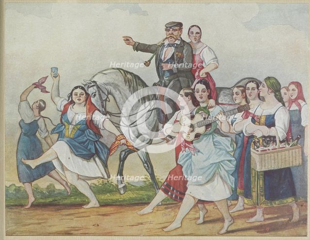 Landlord and his Harem, 1830-1840s. Creator: Hampeln, Carl, von (1794-after 1880).