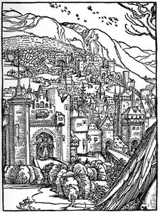 Landscape 1498, (1936). Artist: Albrecht Dürer