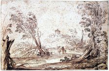 Landscape 17th century. Artist: Guercino