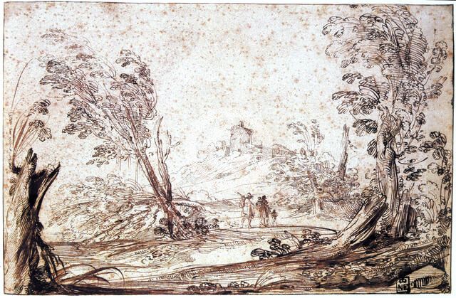 'Landscape', 17th century. Artist: Guercino