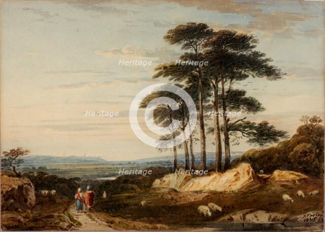Landscape, 1835. Creator: John Varley I.