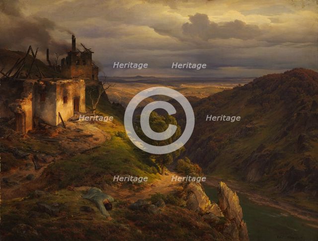 Landscape, 1835. Creator: Karl Friedrich Lessing.