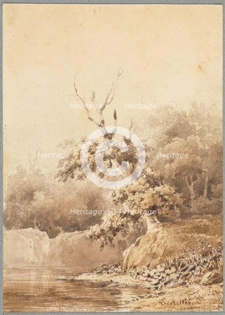 Landscape, 1836. Creator: Théodore Rousseau (French, 1812-1867).