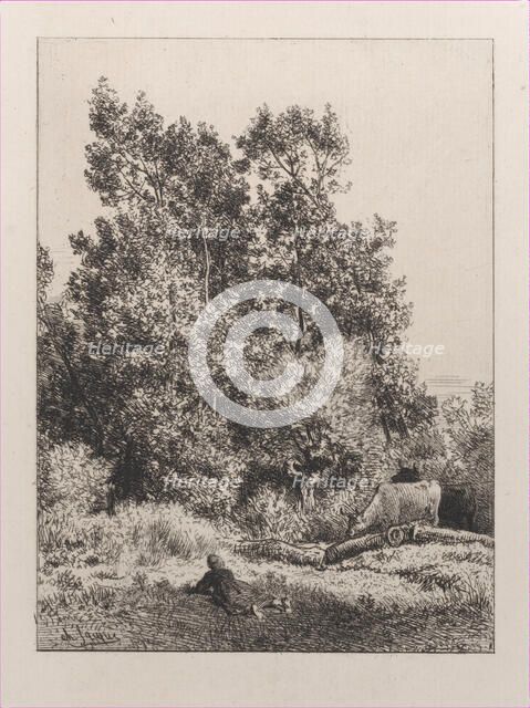 Landscape, 1864. Creator: Charles Emile Jacque.