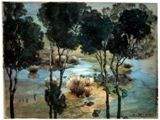 Landscape 1900s. Artist: Ludwig Dill
