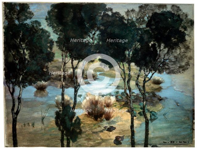 'Landscape', 1900s.  Artist: Ludwig Dill