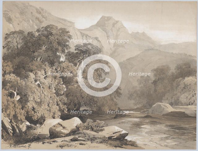 Landscape, 19th century. Creator: Alexandre Calame.