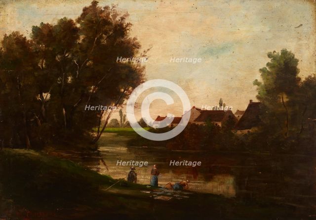 Landscape, 2nd half of 19th century. Creator: M Chalandre.