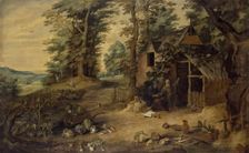 Landscape, (Meeting of St. Antony and St Paul), 1650. Creator: David Teniers II
