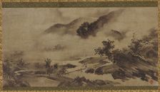 Landscape: mountains, mist and stream, Edo period, (18th century?). Creator: Unknown