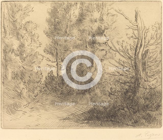 Landscape: Near Chailleux (Paysage: Pres Chailleux). Creator: Alphonse Legros.