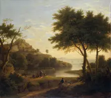 Landscape near a coastal inlet 1763. Creator: George Lambert