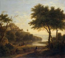 Landscape near a coastal inlet 1763. Creator: George Lambert