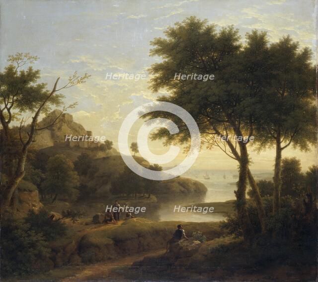 'Landscape near a coastal inlet', 1763. Artist: George Lambert.