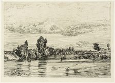 Landscape Near Asnières, 1844. Creator: Charles Emile Jacque