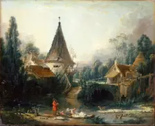Landscape near Beauvais 1740. Artist: François Boucher