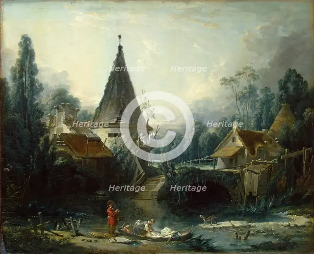 Landscape near Beauvais, 1740. Creator: Francois Boucher.
