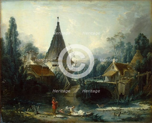 Landscape near Beauvais, 1740. Creator: Francois Boucher.