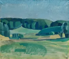 Landscape near Bistrup, Sealand, 1918. Creator: Harald Giersing