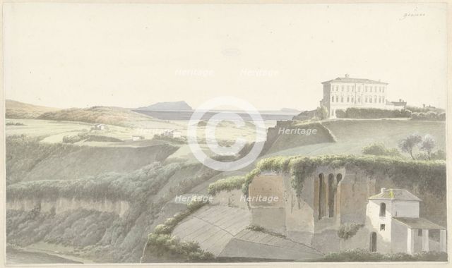 Landscape near Genzano di Roma, 1778-1847. Creator: Josephus Augustus Knip.
