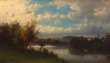 Landscape near Granby, Connecticut, 1870s. Creator: Hendrik Dirk Kruseman van Elten (American, 1829-1904)