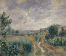 Landscape near Essoyes (Landscape with two Figures on the Grass), 1892. Creator: Pierre-Auguste Renoir