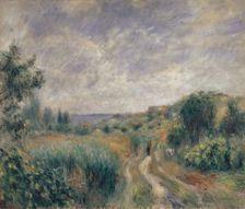 Landscape near Essoyes (Landscape with two Figures on the Grass), 1892. Creator: Pierre-Auguste Renoir
