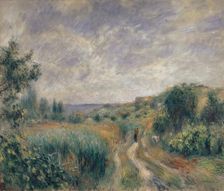 Landscape near Essoyes (Landscape with two Figures on the Grass), 1892. Creator: Renoir, Pierre Auguste (1841-1919)