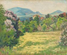 Landscape near Karlová Ves, 1940-1942. Creator: Stefan Polkorab