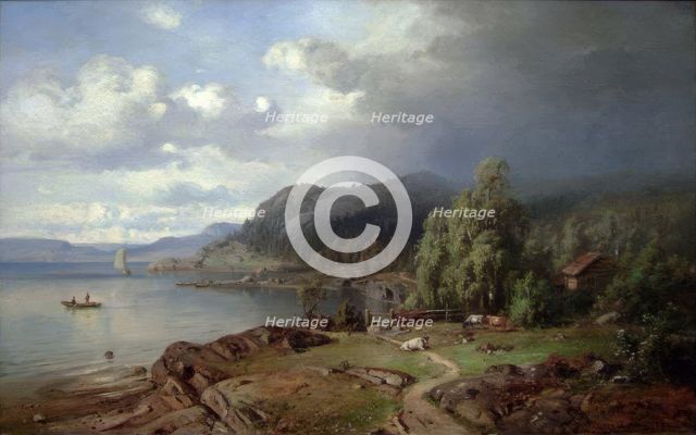 Landscape near Holmestrand, 1871. Creator: Christian Delphin Wexelsen.